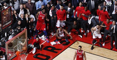 Kawhi Leonard Game 7  THE SHOT  Bounce Buzzer Beater Toronto Raptors 8x10 Photo