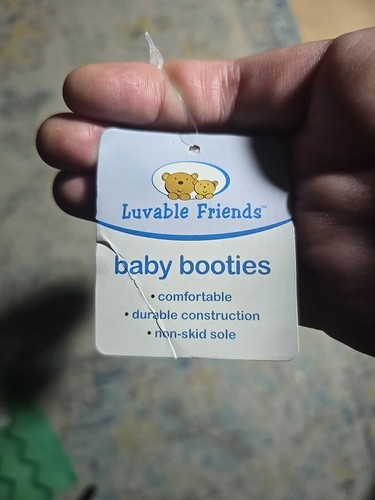 Luvable Friends Checkered Fold Down Cribsters Shoes Baby Boys (Size: L/12-18M) - Picture 6 of 7