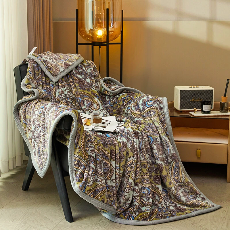 Large Blanket Quilt Bed Cover Flat Sheet Luxury Grade A Warm Blanket Flowers - Image 2 of 4