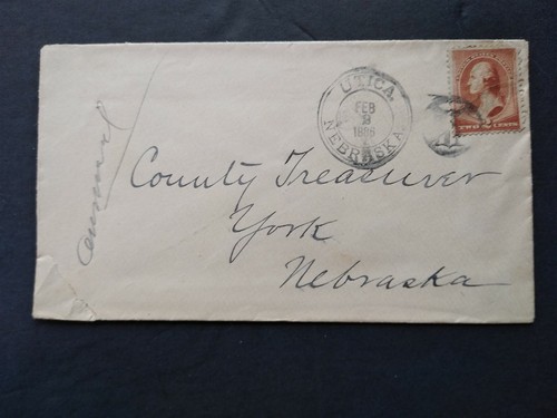 Nebraska: Utica 1886 #210 Cover, Fancy Shield Cancel, Seward Co - 第 1/2 張圖片
