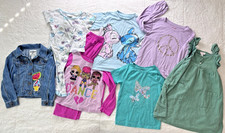 Lot of 9 Girls Mixed Clothes, Jean Jacket, Dresses, Shirts, Pajama Sets Size 5-6