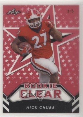 2018 Leaf Clear Rookies Red 3/5 Nick Chubb #RC-13 RC uk2