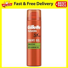 Gillette Fusion5 Ultra Sensitive Shaving Gel for Men- 200 ml 27.20 per litre