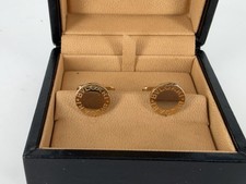 BVLGARI Manschettenkn&ouml;pfe Rund in 750er Gelbgold & Stahl mit Box Gew&auml;hrleistung