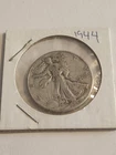 1944 Walking Liberty Half Dollar, 90% Silver, USA 50c Coin