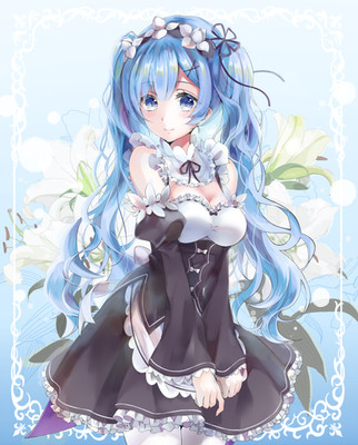 White Re Zero Kara Hajimeru Isekai Seikatsu Anime Playmat Desk Mat 24x14in