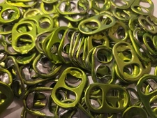 100  LIME GREEN TABS ALUMINUM CAN TABS ASSORTED 