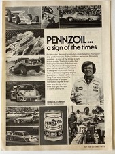 1979 Pennzoil Racing Motor Oil Print Ad Sign Of The Times Don Nicholson