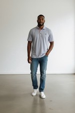 Greyson Golf Performance Pale Blue Short Sleeve Polo Shirt - Size Large