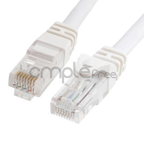 CABLE DE CONEXIÓN RED LAN ETHERNET DE ALTA VELOCIDAD RJ45 CAT6 CAT 6 100 FT 100 FT blanco - Imagen 2 de 4