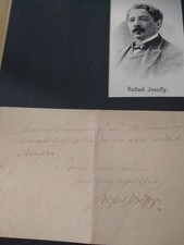 Liszt Student-Pianista-RAFAEL JOSEFFY list własnoręczny podpisany 30 grudnia. 1891