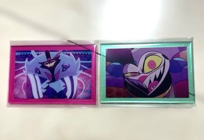 Helluva Boss x Hazbin Hotel Cafe: Acrylic Card, Asmodeus & Fizzarolli, SMILE