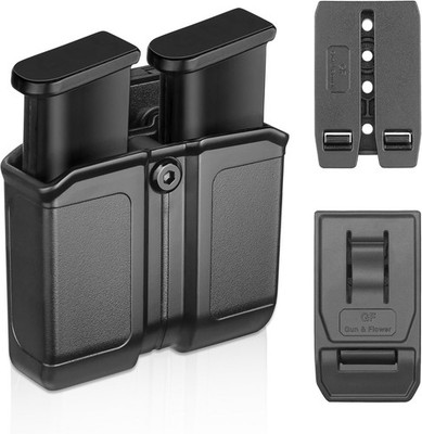 Universal Double Magazine Holster 9mm/.40 Double Stack Mags OWB Mag Pouch