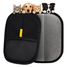 MB STATIONARY Pet Hair Removal Glove for Cats & Dogs, Reusable Magic black