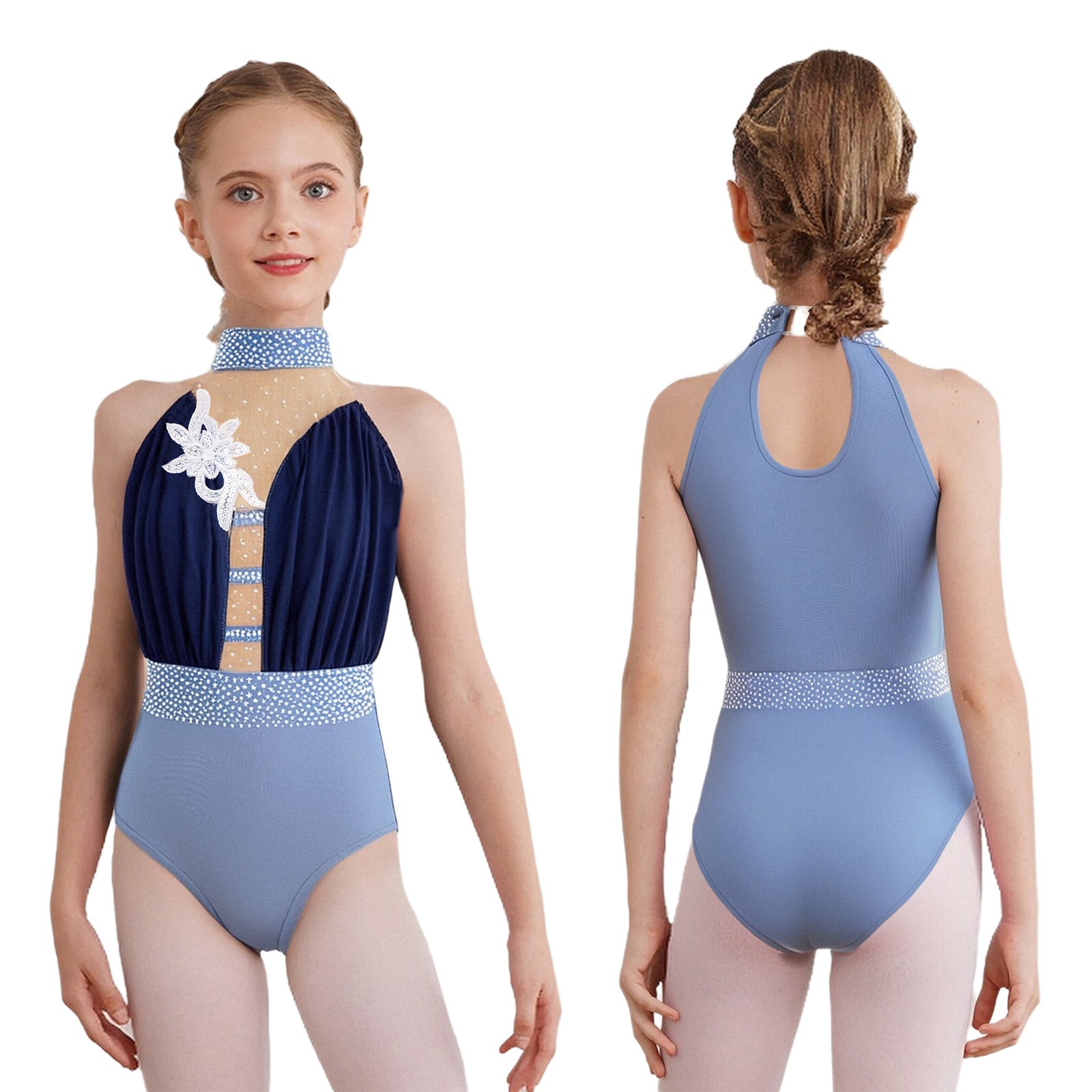 Girls Ballet Yoga Leotard Competitions Unitard Fitness Jumpsuit Skating Sports