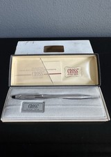 CROSS CLASSIC BALL PEN Chrome Ballpoint Model Number 3502 USA With Papers  Box