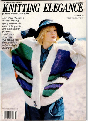 Knitting Elegance Pattern Magazine No 23 Sweaters High Fashion October 1986 VT