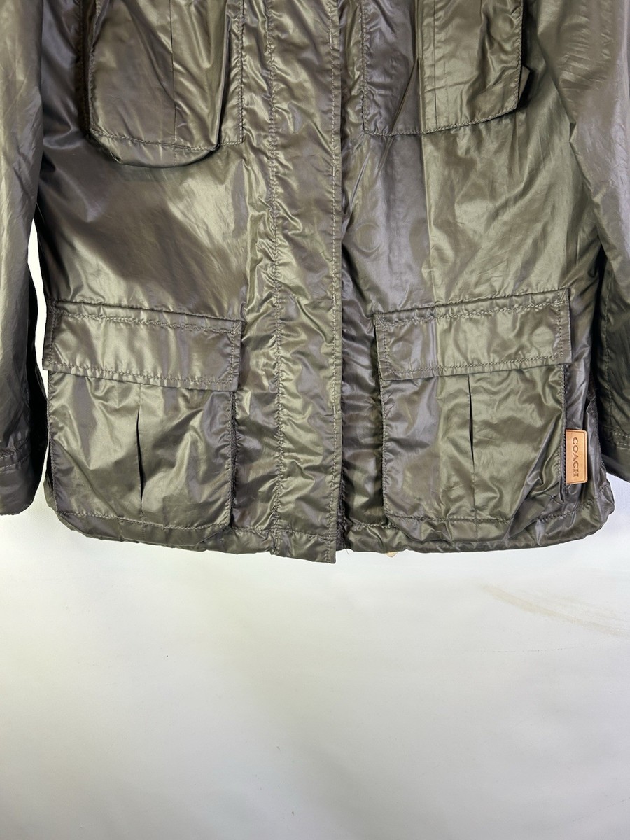 Coach Womens Small Soft Shell Windbreaker Jacket Vest Set Metallic Brown View 3