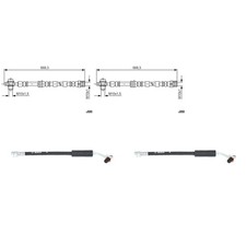 4xBOSCH BREMSSCHLAUCH VORNE+HINTEN passend für AUDI A3 8V Q3 SEAT LEON 5F SKODA