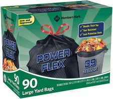 Member'S Mark 39 Gal. Power-Guard Yd Drawstring Trash Bags (90 Ct.)