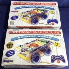 Lot 2 Elenco Electronic Snap Circuits Deluxe RC Snap Rover NEW - READ