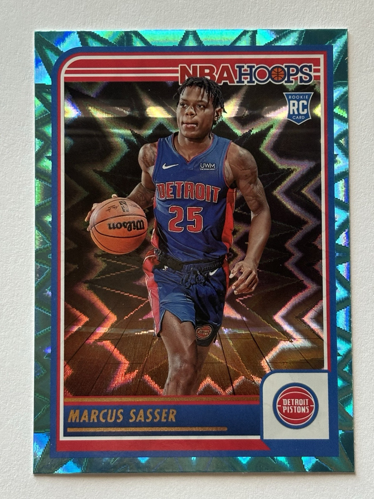 2023-24 Panini NBA Hoops - Rookies Teal Explosion #260 Marcus Sasser (RC)