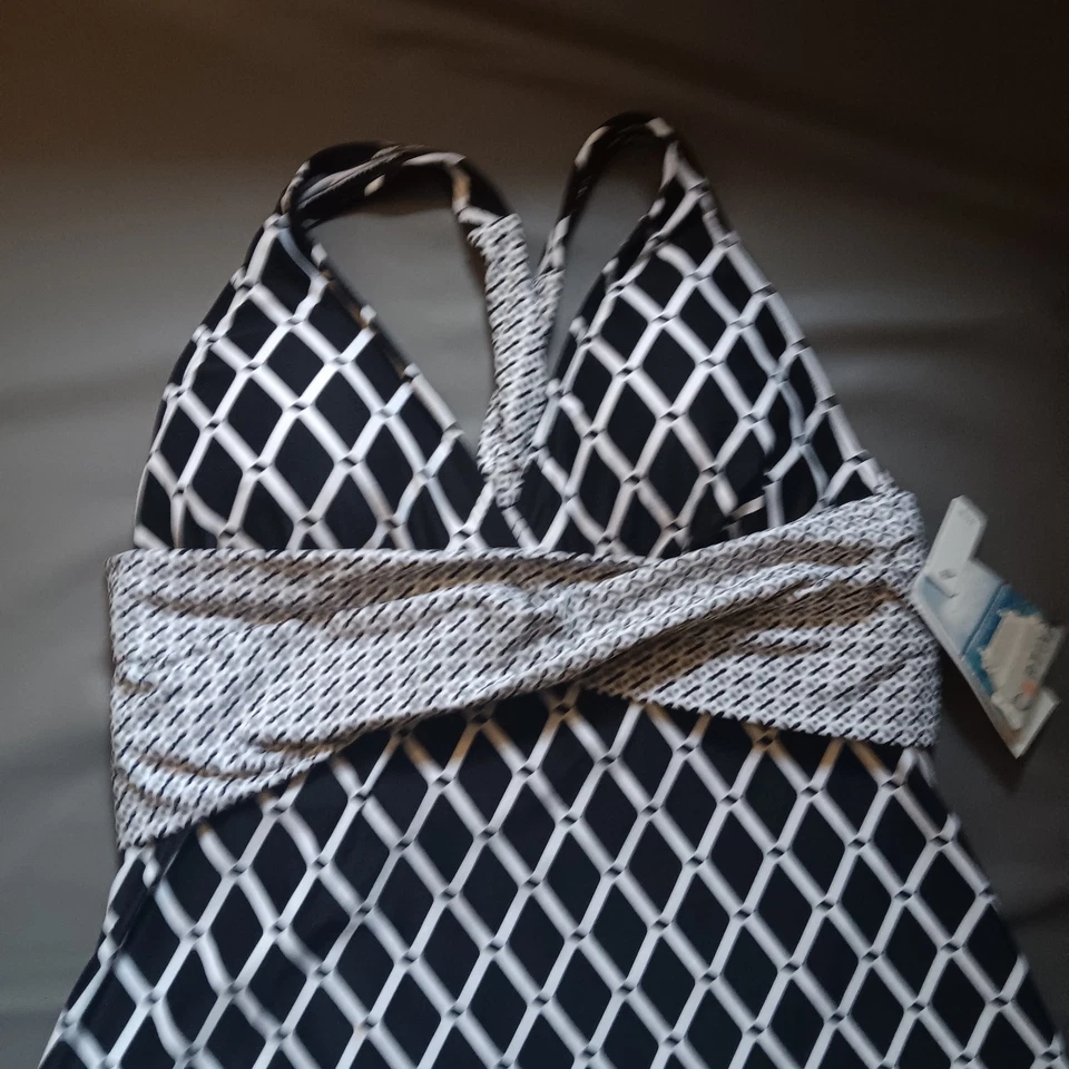 CAPTIVA новый с Ярлыками танкини 2шт черный и белый бикини купальный костюм комплект большой - Изображение 3 из 4