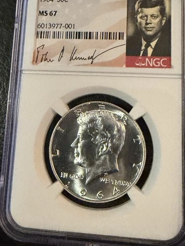 1964 Kennedy Half Dollar MS 67 NGC White Blast!