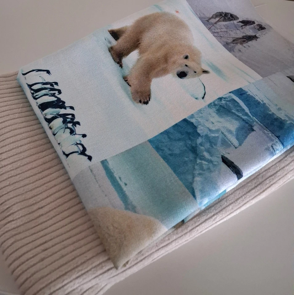 Oeko-Tex Stoffpaket 2 x 50 x 140/150 cm Canvas + Breitcord blau - Bild 2 von 2