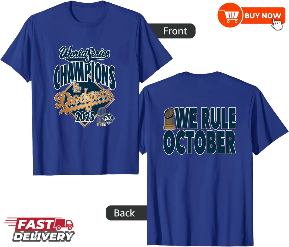 Los Angeles Dodgers World Series Champions Back To Back TShirt - Multicolors - Image 4 of 4