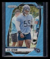 2024 Panini Prizm #334 J.C. Latham Rookie /230 Blue Wave Tennessee Titans