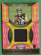 WILL HOWARD 2025 CERTIFIED FOOTBALL NEW GENERATION RELIC /299 PITT STEELERS
