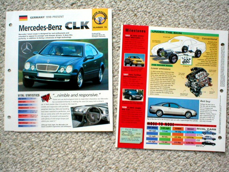 1998 Mercedes-Benz CLK 320 IMP Brochure | eBay