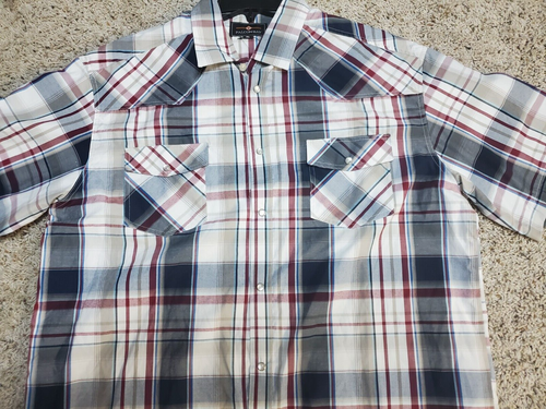 FALCON BAY (NEW) MENS SS PEARL SNAP SHIRT SZ XL MULTICOLOR STRIPED PLAID NWT - Picture 8 of 16
