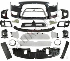 Front Bumper Grille Set Fits 2008 -16 Mitsubishi Lancer Evolution Evo Gsr