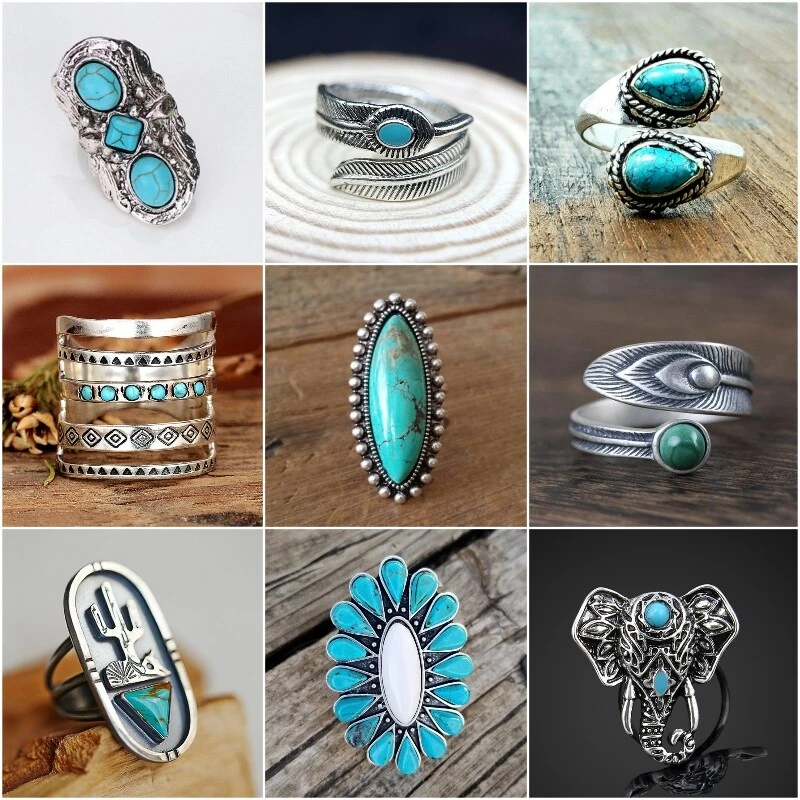 Turquoise store jewelry rings