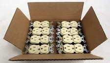 Leviton Lot of 16 NEMA 5-15 Duplex Ivory Outlet 50-5