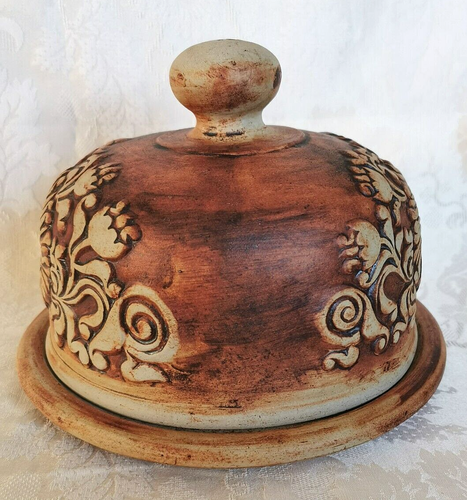 VINTAGE, QUANTOCK DESIGN, STUDIO POTTERY, LARGE CHEESE DOME - Picture 3 of 7