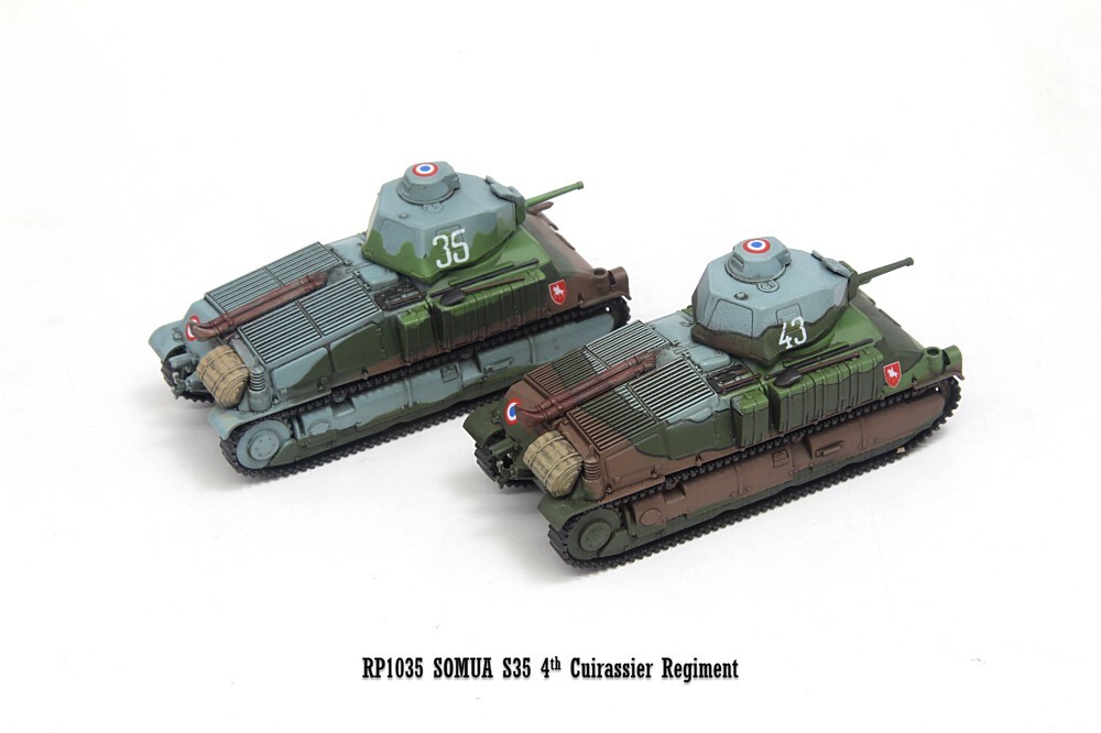 S-Model 1/72 France S35 SOMUA 2 Tanks in one set Finished S-Model 1/72 France S35 SOMUA 2 Tanks in one set Finished
