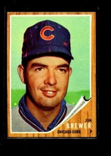 1962 TOPPS #191 JIM BREWER CUBS GREEN TINT NRMINT/MT E09082