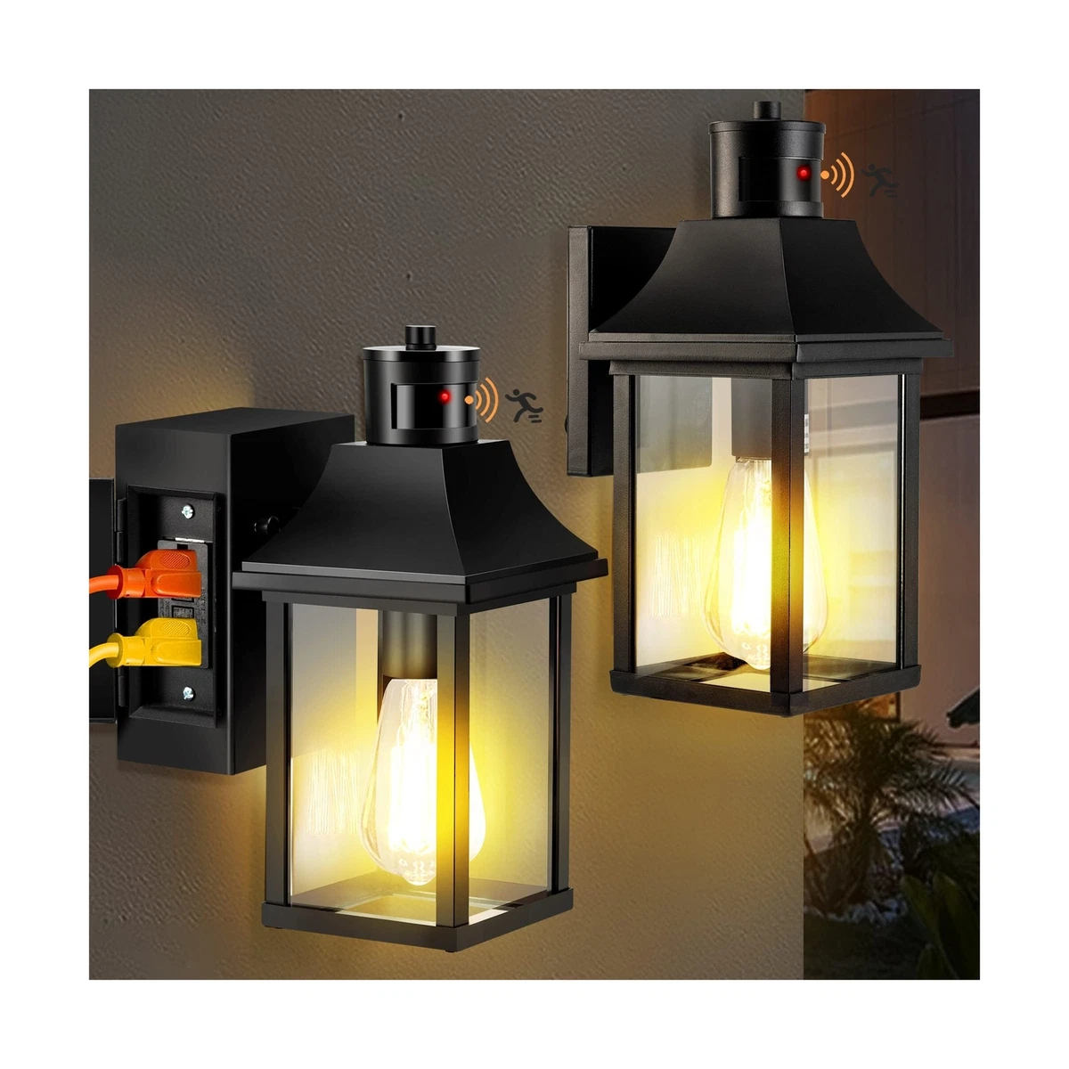 Outdoor porch lights with on sale outlet