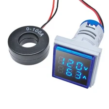 AC 60-500V 0-100A 22mm 3 in 1 Voltmeter Ammeter LED Digital Volt/AMP Meter HOT