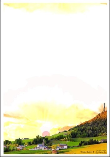 "Wrekin Sunset" - A5 Letter Writing Paper and envelopes 100gsm premium white - Picture 4 of 6