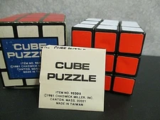 Vintage 1981 Cube Puzzle by Chadwick Miller, Inc with Original Box