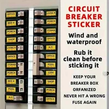 1 Set of 129 PCS Circuit Breaker Box Labels