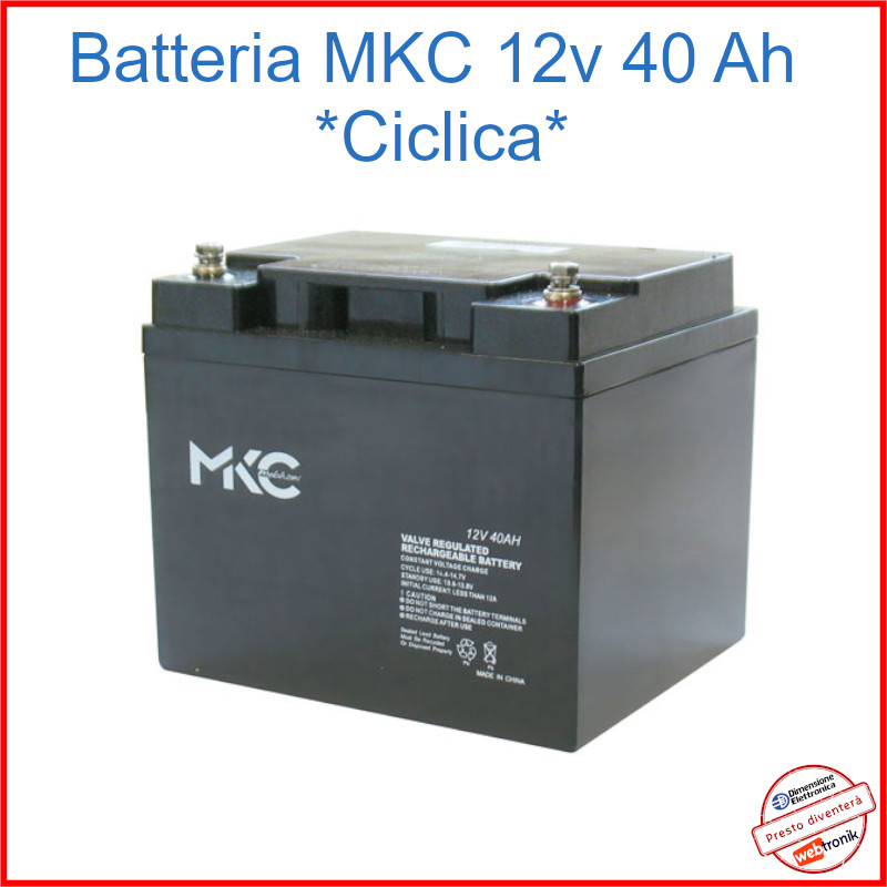 Batteria 12V 40Ah AGM per Bici Elettrica: Potenza Ciclica al Miglior Prezzo
