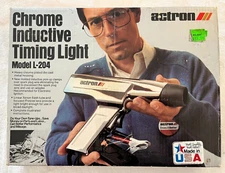 Actron L-204 Vintage Chrome Inductive DC Power Clamp On Timing Light Untested