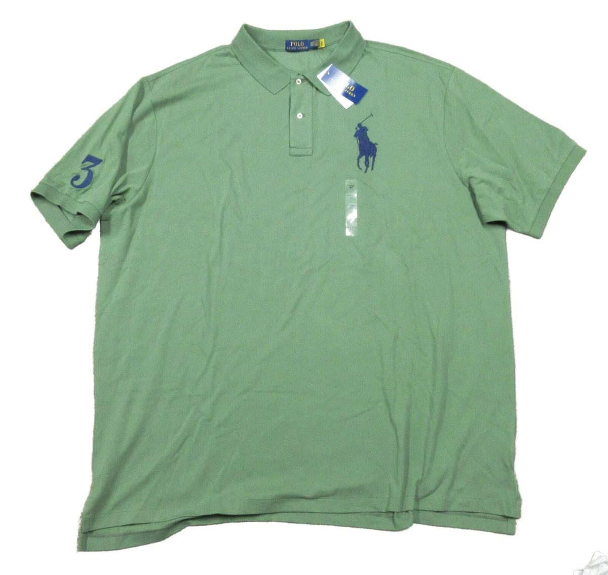 Olive green polo sales shirt big and tall