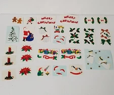 VTG Mrs Grossman's Sticker Lot Christmas Holidays Vintage 90s Tree Santa Angel
