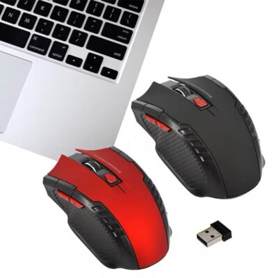 2.4G 6Tasten Wireless Mouse Game Mouse 1600DPI USB Empfänger Gaming Maus PC